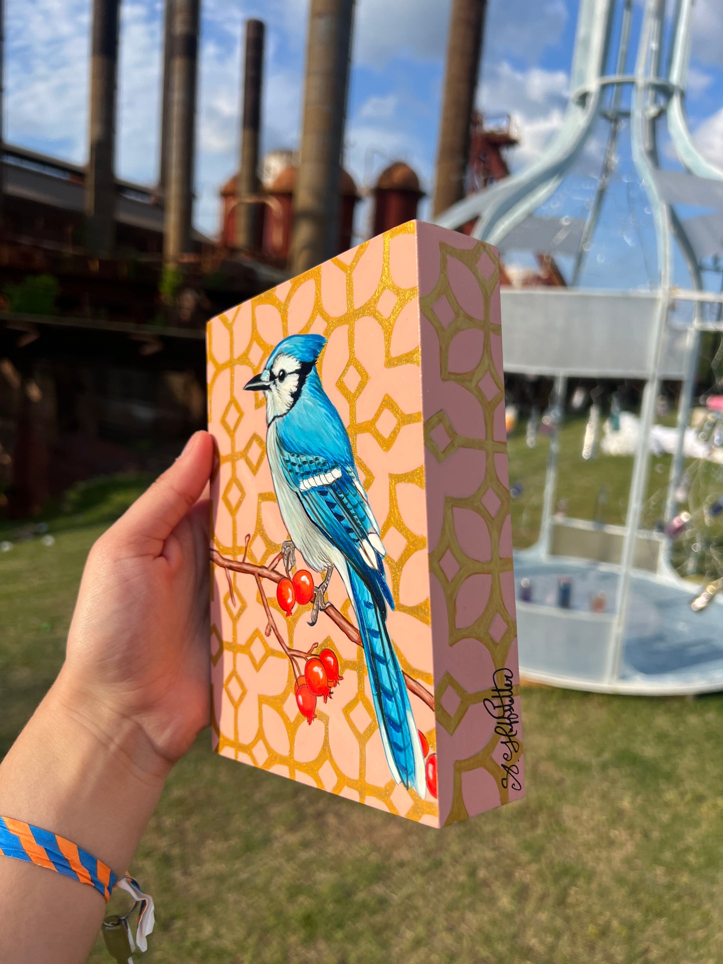 Blue Jay Pink Skies