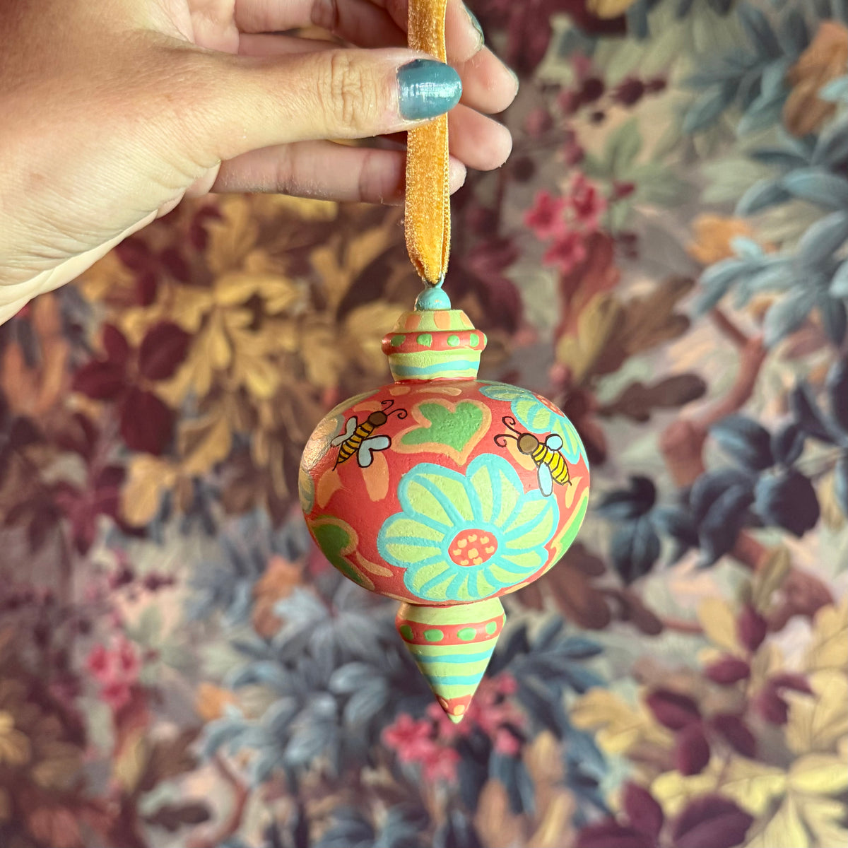 Bee Jolly (Rust) Ornament
