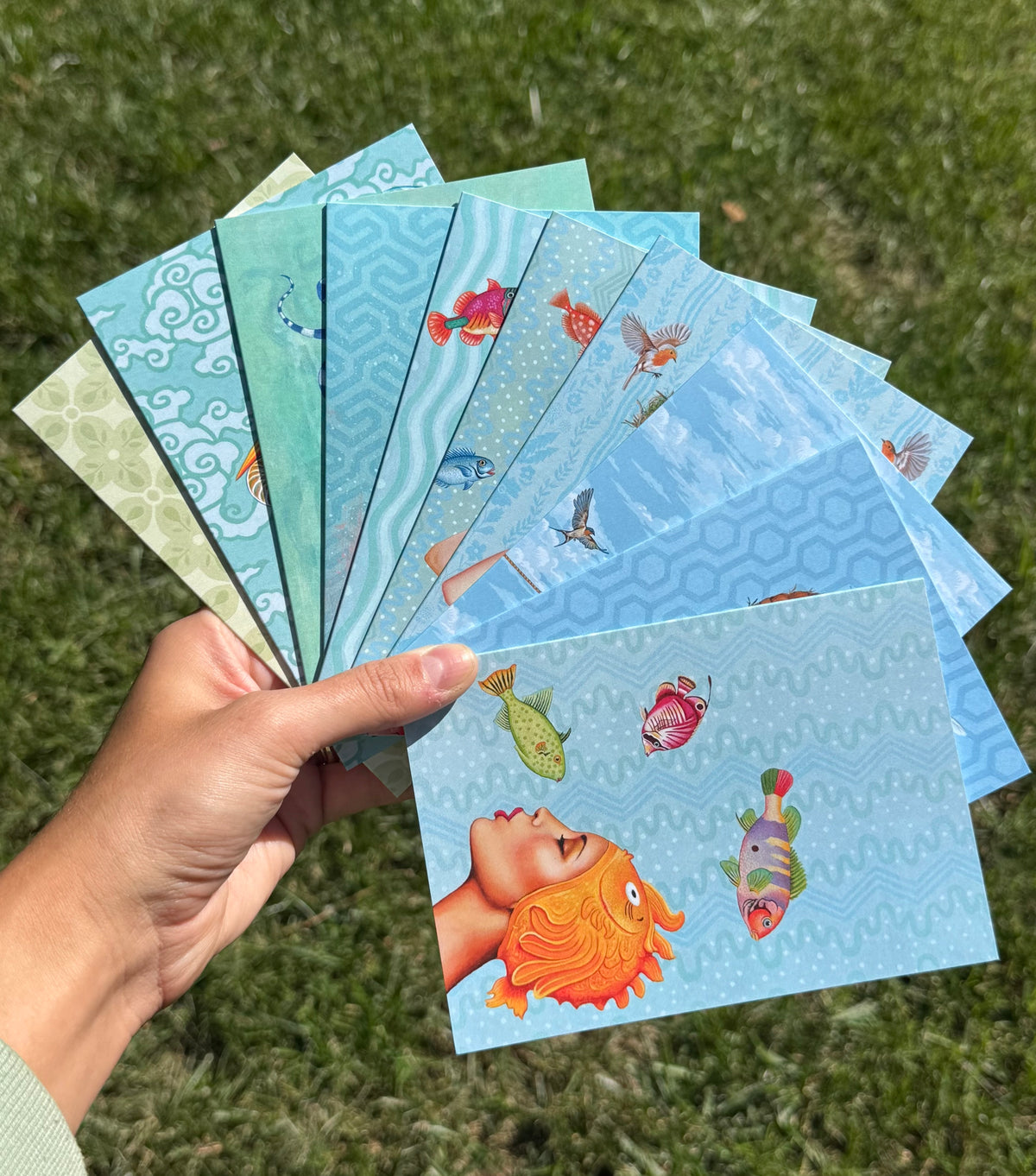 ‘When Fish Fly’ notecard pack